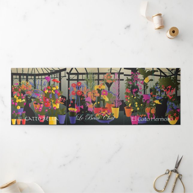 Com Dobra Tripla Cartão triplo Bella Cat 4-6 (Fora)