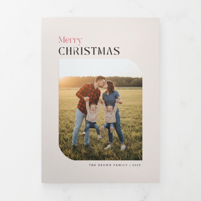 Com Dobra Tripla Colagem de Fotos Múltiplas Convite de Carta Trifol (Cobrir)