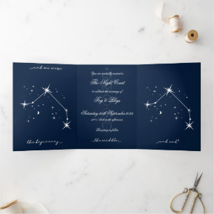 Com Dobra Tripla Convite de casamento BookTok Romantacy - Aries