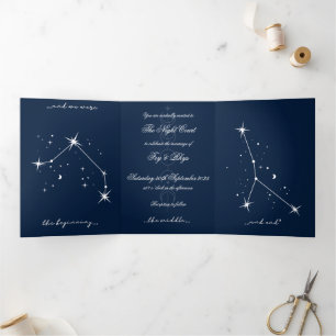 Com Dobra Tripla Convite de casamento BookTok Romantacy - Aries/Can