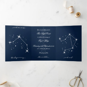 Com Dobra Tripla Convite de casamento BookTok Romantacy - Aries/Lib