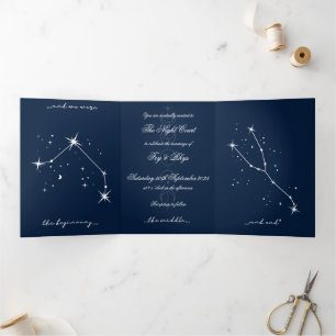 Com Dobra Tripla Convite de casamento BookTok Romantacy - Aries/Tau