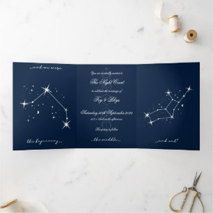 Com Dobra Tripla Convite de casamento BookTok Romantacy - Aries/Vir