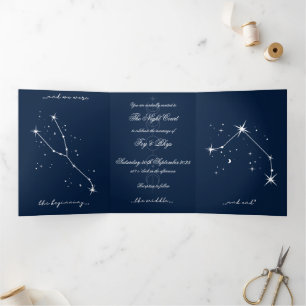 Com Dobra Tripla Convite de casamento BookTok Romantacy - Taurus/Ar