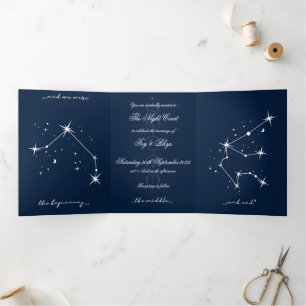 Com Dobra Tripla Convite de casamento do BookTok Romantacy - Aries/