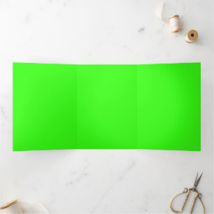 Com Dobra Tripla Convite Dobrado Neon Verde e Rosa – Personalizável