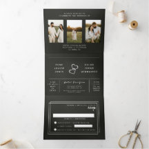 Convite para Casamento Bilíngue - Fotos do Quadro