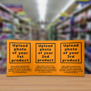 Com Dobra Tripla Produtos para empresas Cartão de triplo laranja