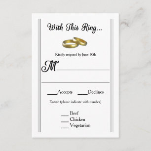 Com este anel... - RSVP Card