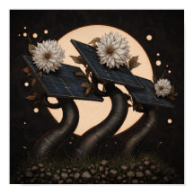 Com fios ao Sol - Solarpunk Poster