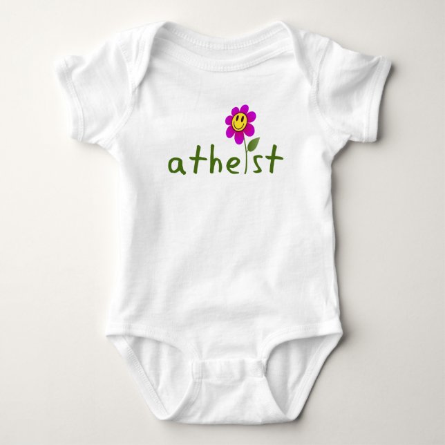 (Com flor feliz) camisas ateus (Frente)
