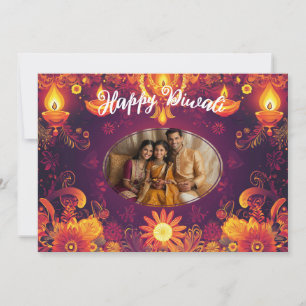 Com foto e texto personalizado Cartão Rangoli Radi