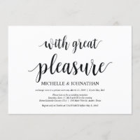 Com grande prazer, Convites de Casamento Furtivo