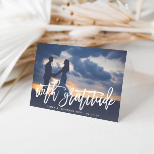 Com Gratidão Foto de Casamento Agradecimento