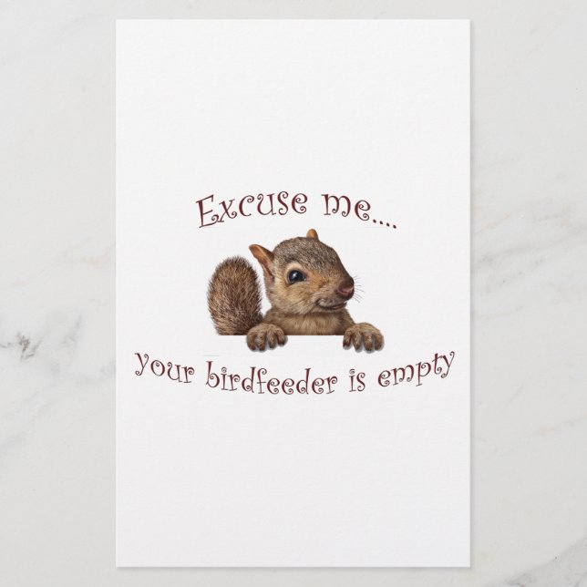 Com licença...seu alimentador de pássaros está vaz (Frente)