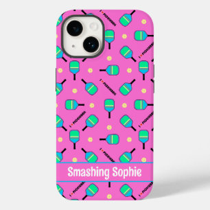 Com massa de texto eu adoro Pickleball pink iPhone