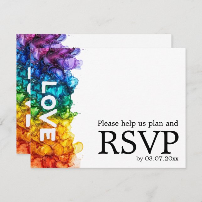 🌈 com menu LGBTQ pintado com casamento de amor (Frente/Verso)