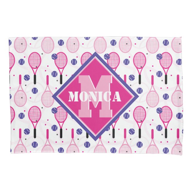 Com nome & inicial, tênis cor-de-rosa e roxo  (Frente)