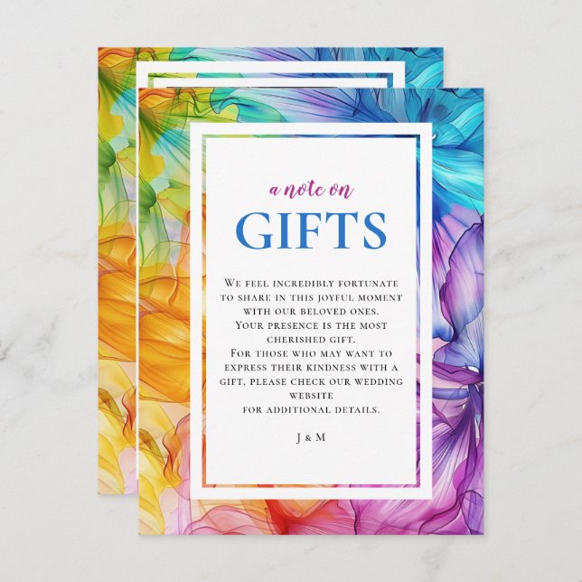 Com o cartão GIFT com fotografia Bloom Eteal (Frente/Verso)