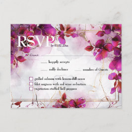 Com o menu Encantamento Fuchsia: Aquarela