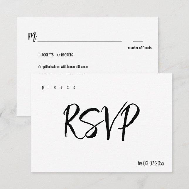 Com opção MENU 💍 Elegante Minimalista (Frente/Verso)