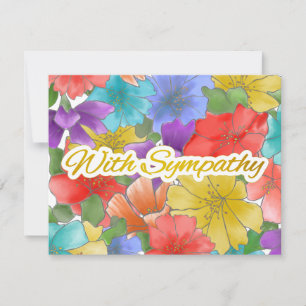 Com Simpatia Moderna Multicor Floral Dourada