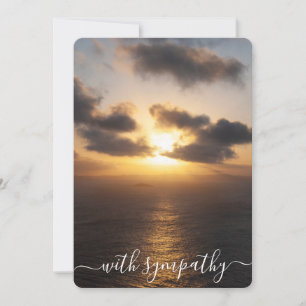 Com simpatia Sunset sobre as Condolências do Ocean