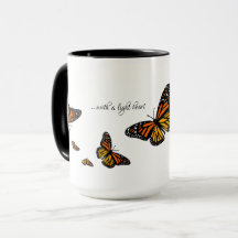 Com um coração claro - caneca da borboleta de