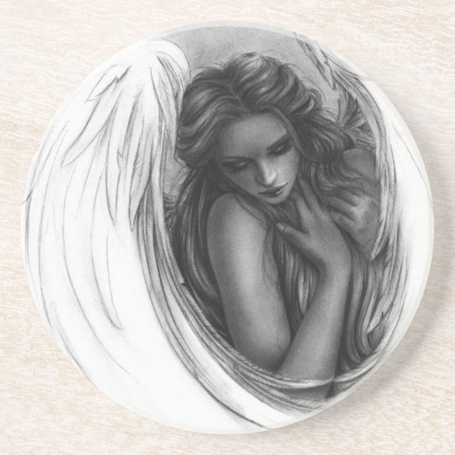 Com você agora porta copos do anjo (Frente)