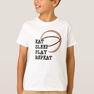 Coma a camisa do basquetebol da repetição do jog