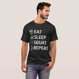 Coma a camisa do exercício da repetição da ocup
