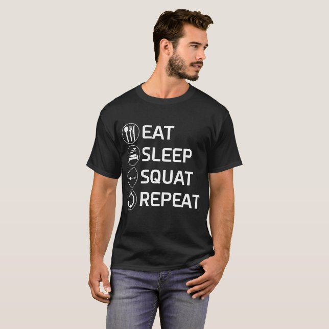 Coma a camisa do exercício da repetição da ocupa (Frente Completa)