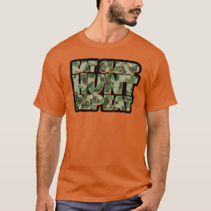 Coma a camiseta engraçada dos homens da repetiç