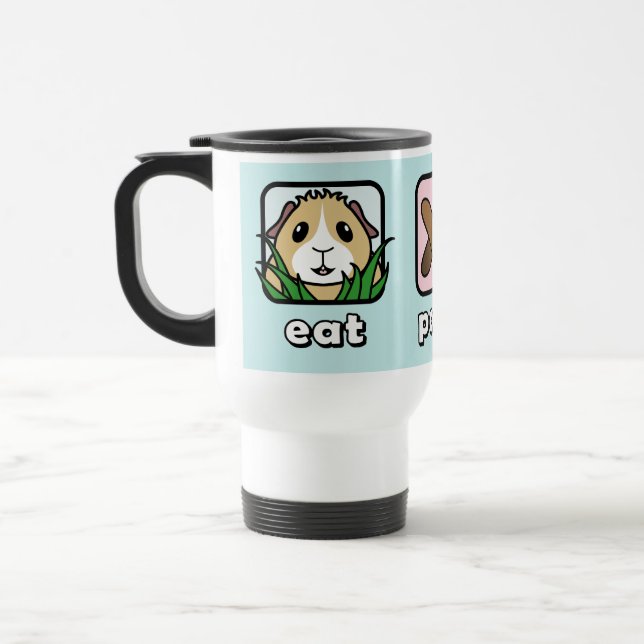 Coma a caneca de viagem da cobaia do sono do (Esquerda)
