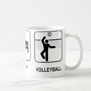 Coma a caneca do voleibol do sono