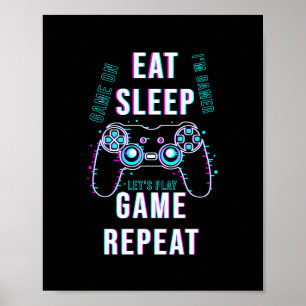 Coma a repetição do jogo do sono - Poster de jog