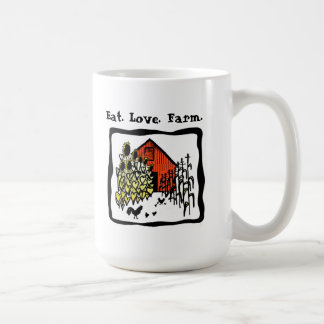 Coma. Amor. Fazenda. Caneca de café
