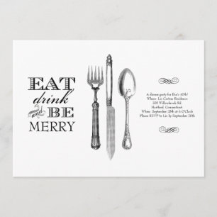 Coma, Beba e Alegre-se   Convite em Branco