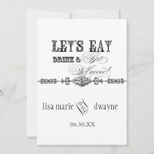 Coma, Beba e Case Convite Formal De Casamento