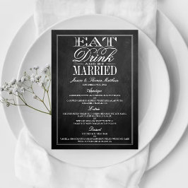 Coma, Beba E Esteja Casado Com Menus De Casamento 