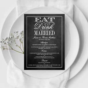 Coma, Beba E Esteja Casado Com Menus De Casamento