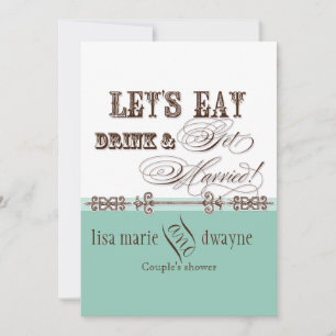 Coma, beba e faça um convite para Chás de Casais c