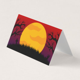 Coma, beba e fique assustado Cartões de Mesa de Ha