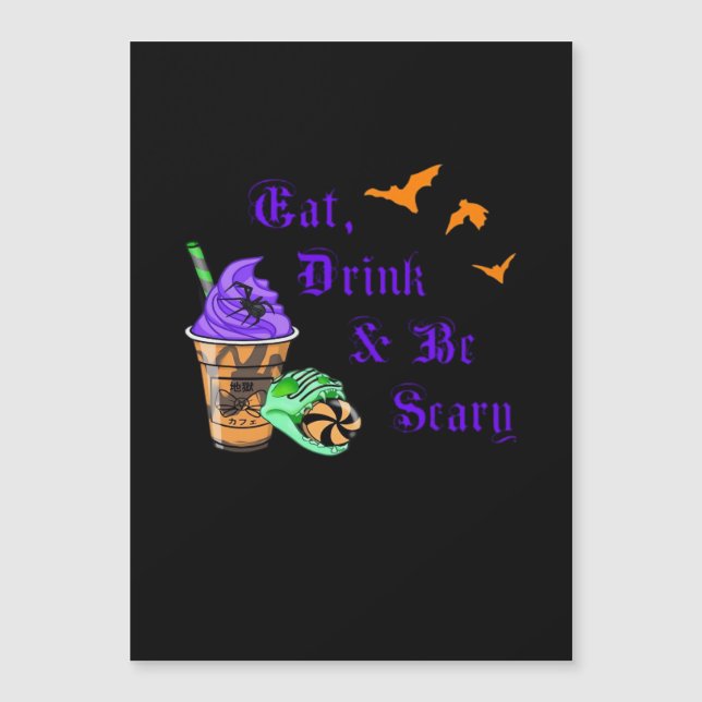 Coma Beba E Seja Assustador Halloween Minimal Limp (Frente)