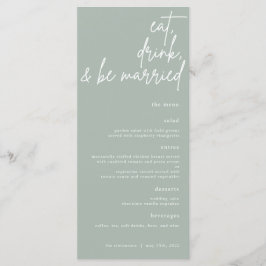 Coma, Beba E Seja Casado No Menu De Casamento De S