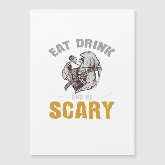 Coma Beba E Seja Ceifador Assustador Minimal Limpo (Frente)