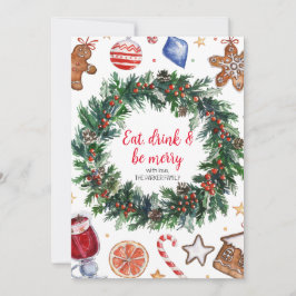 Coma, beba e seja feliz cartão de Natal