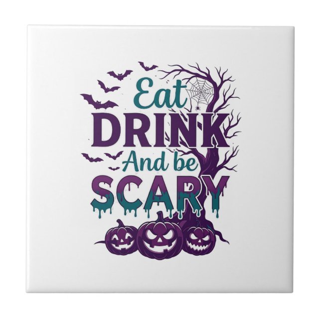 Coma Beba Seja Assustador Halloween Aboboras Arvor (Frente)
