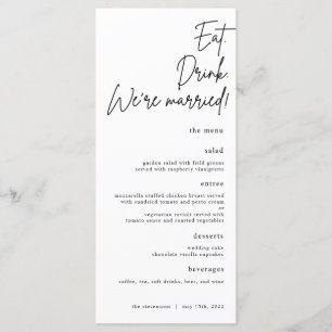 Coma, Beba, somos o Menu Casamento de Script Casad