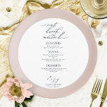 Coma Bebida e Case Mantenha-Se Com Cartão De Menu<br><div class="desc">Um simples cartão de casamento de caligrafia. Eu ofereço um serviço de personalização gratuito,  se você tiver perguntas ou solicitações especiais,  por favor,  sinta-se à vontade para me contactar.</div>